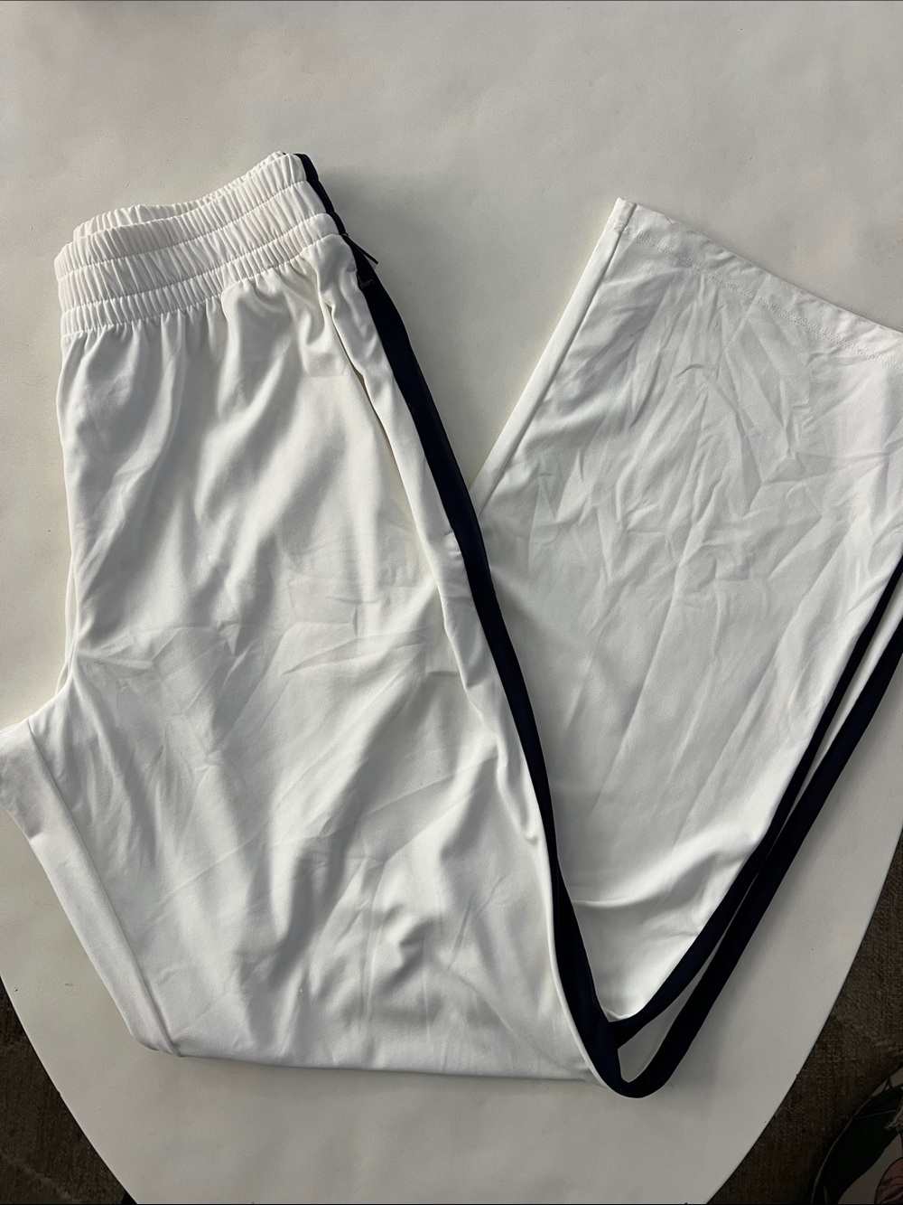 SPLITS59 Maxie Rigor Track Pant Wide Leg in White / Indigo Blue Small $178 - Picture 3 of 7